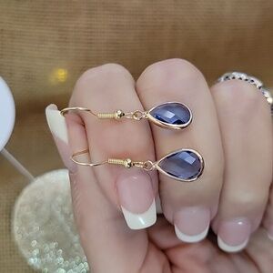 FACETED TEARDROP DANGLES